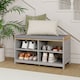 image 2 of VonHaus Grey Hallway Shoe Storage Bench with Seat | Grey | 1