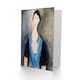 image 2 of Amedeo Modigliani Art Card Young Woman in Blue Portrait
