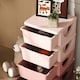 image 8 of HOMCOM 4 Drawers Plastic Storage Units, 4 Tier Kids Storage Units, Children Toy Chest for Nursery, Playroom, Bedroom, Pink | Pink