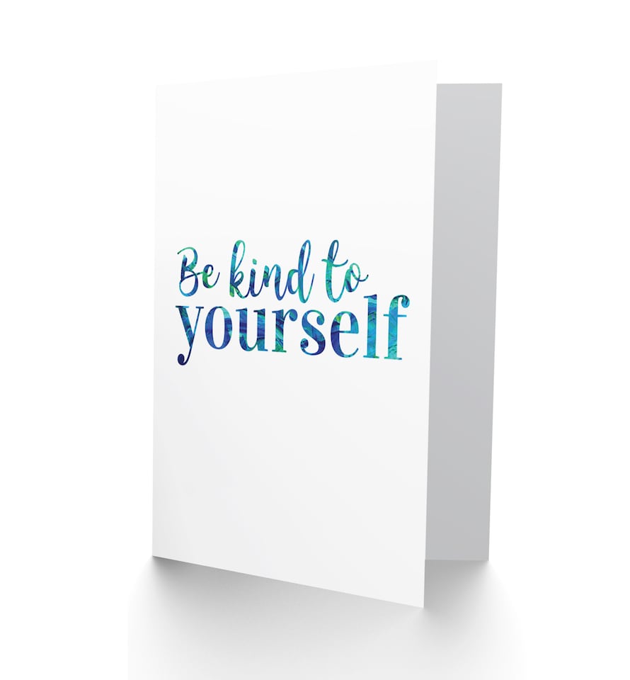 image 1 of Be Kind Yourself Texture Greetings Card