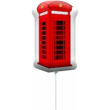 Amscan Union Jack Telephone Booth Balloon - Red/White - One Size