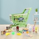 image 5 of Kids Shopping Cart Play Set – 65-Piece Pretend Grocery Kit with POS Machine, Plastic Money & Accessories  Easy Assembly for Ages 3+ (Green)
