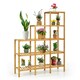 image 1 of COSTWAY 5-Tier Plant Holder Stand Shelf Storage Organizer Brown