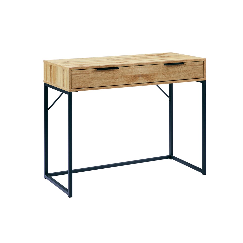 image 1 of Bali 2 Drawer Desk/Dressing Table - Light Oak Effect