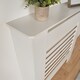 image 5 of OHS MDF Horizontal Slat Grilled Radiator Cover, Small - White White