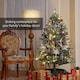 image 3 of HOMCOM 5ft Artificial Prelit Christmas Tree w/ LED Lights, Purple Ornaments