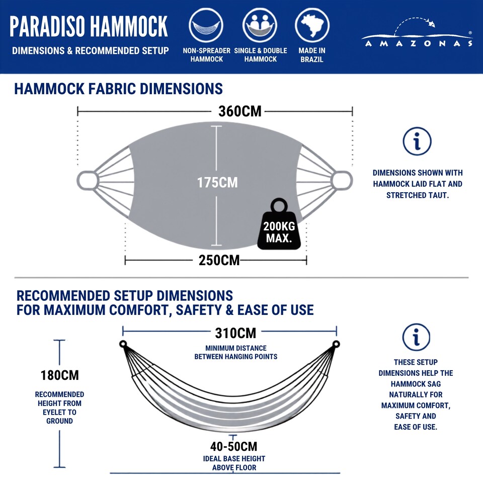 image 1 of Amazonas XXL Family Garden Hammock – Paradiso Silver