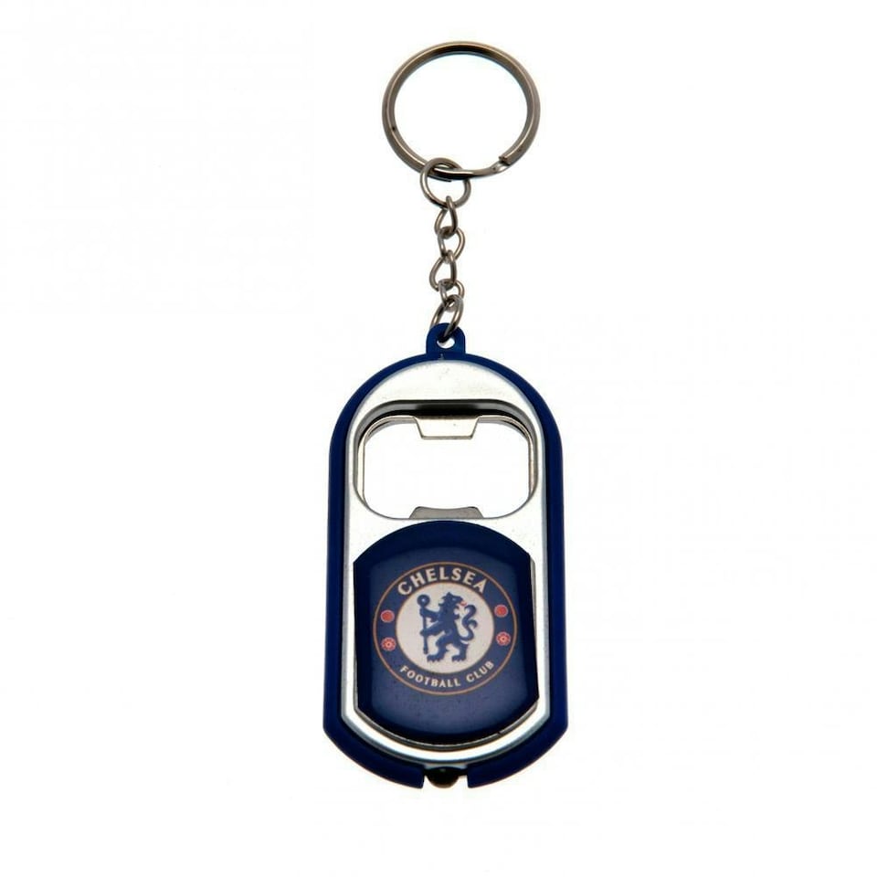 image 1 of Chelsea FC Key Ring Torch Bottle Opener - Blue - One Size
