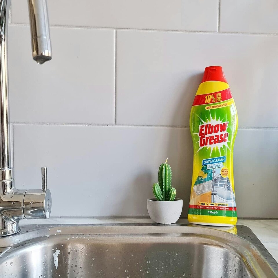 image 1 of Elbow Grease Cream Cleaner Tough Stubborn Stain Remover Lemon Fresh 540G