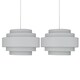 image 1 of Pair of Light Grey 5 Tier Light Shades | Grey | Large | 2