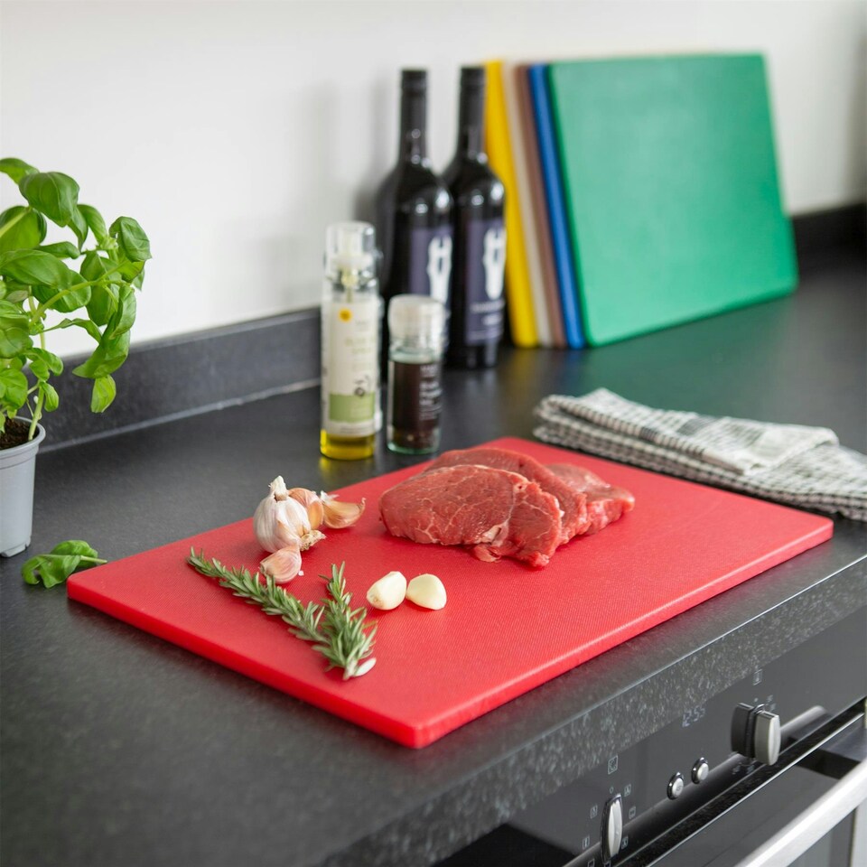 image 1 of Argon Tableware Plastic Chopping Board - 45cm x 30cm - Red Red