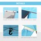 image 4 of Outsunny 2 Man Pop-up Beach Tent Sun Shade Shelter Hut w/Windows Door Light Blue