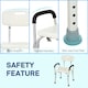 image 5 of HOMCOM Light Weight Aluminum Shower Bench Portable Lift Chair w/ Back & Armrest