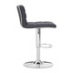 image 3 of Interiors by Premier Grey Faux Leather Bar Chair, Backrest Breakfast Bar Chair, Footrest Living Bar Chair Kitchen