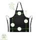 image 4 of Nicola Spring Cotton Kitchen Bib Aprons - One Size - Black - Pack of 12