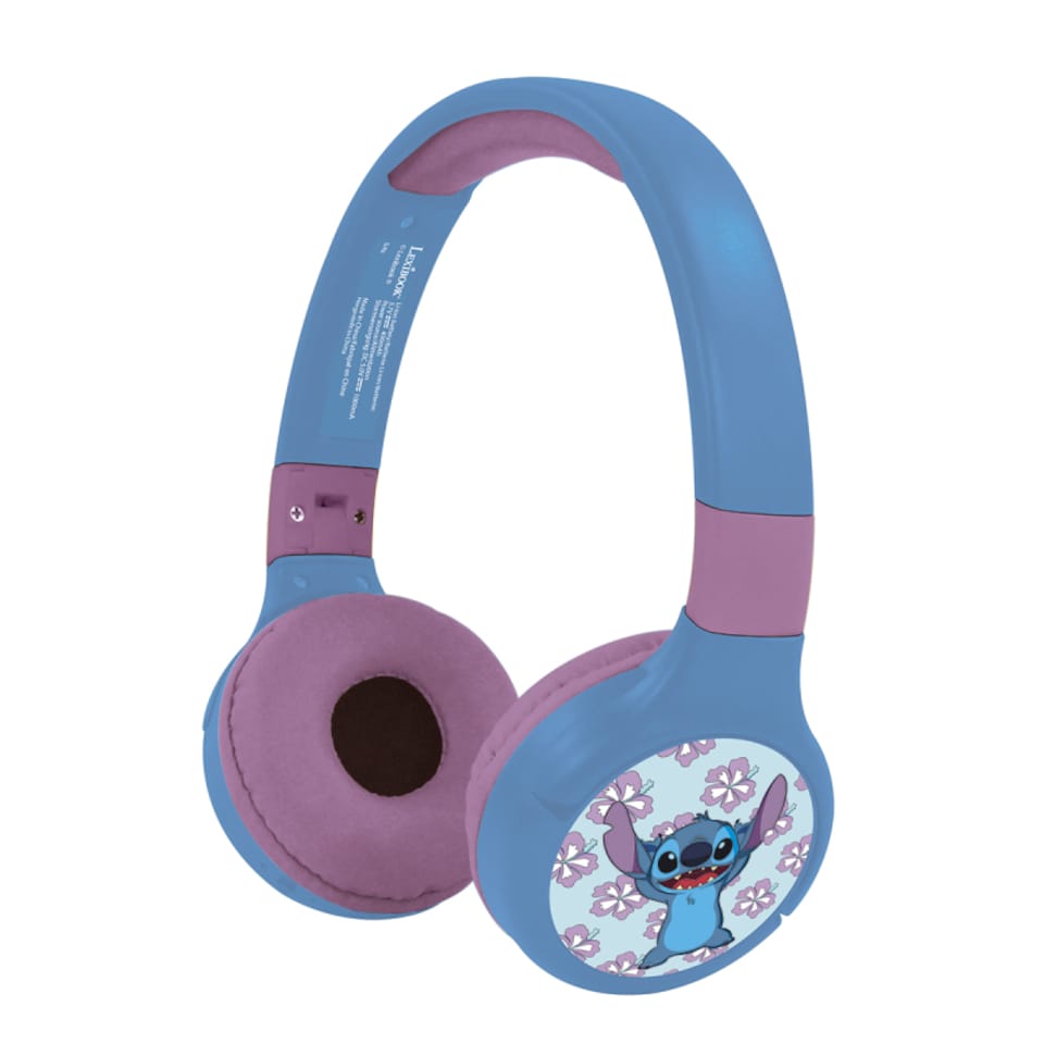 image 1 of Lexibook HPBT010D Disney Stitch Bluetooth & Wired Foldable Headphones