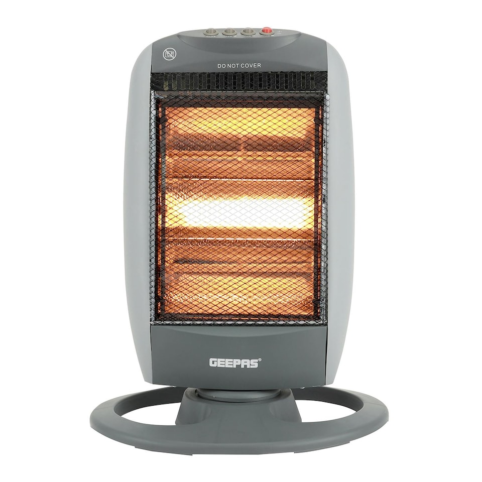 image 1 of GEEPAS 1200W Halogen Heater, Grey