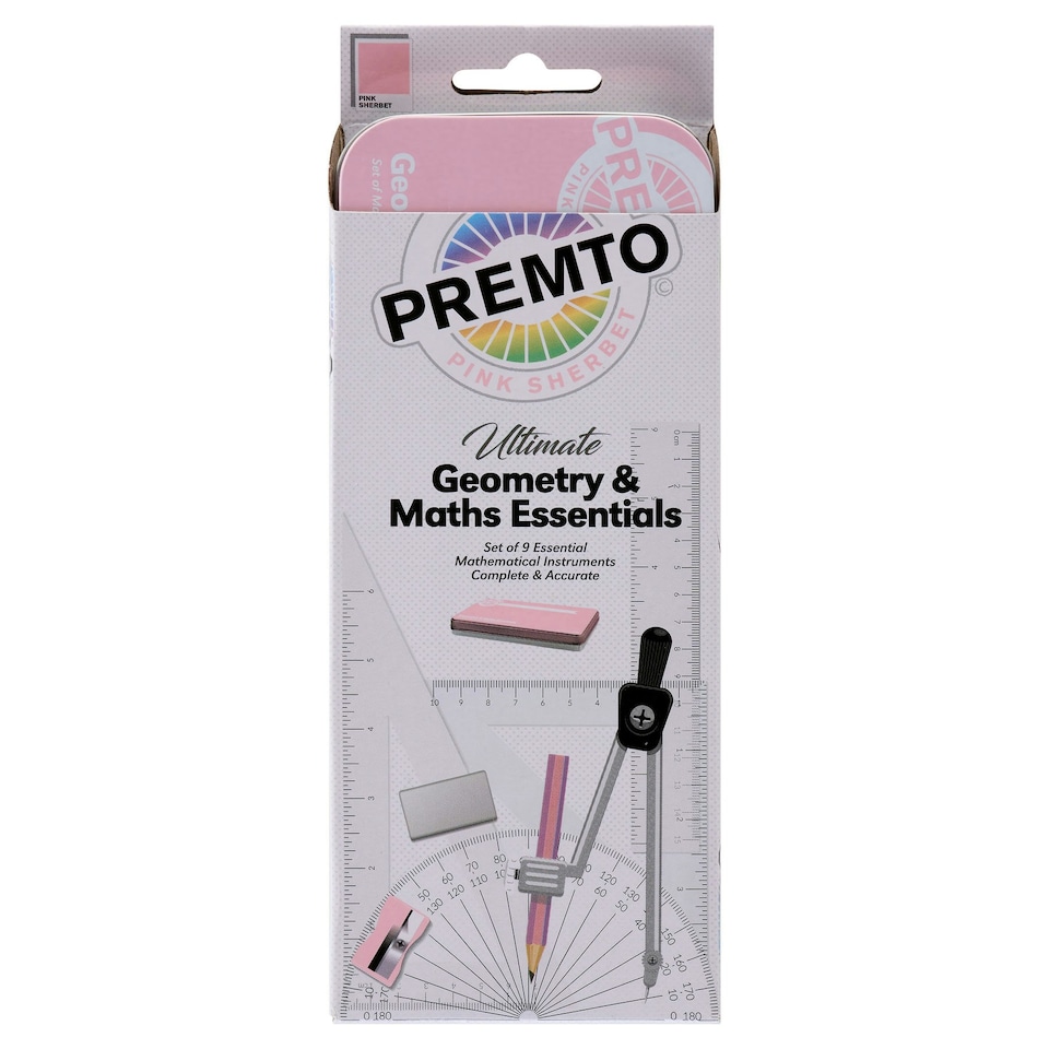 image 1 of 9 piece Pink Sherbet Maths Set By Premto