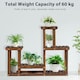 image 9 of COSTWAY Solid Wood Plant Stand Multi Layer Plant Pot Holder Brown