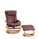 image 1 of Modena Swivel Recliner with Massage and Heat Burgundy