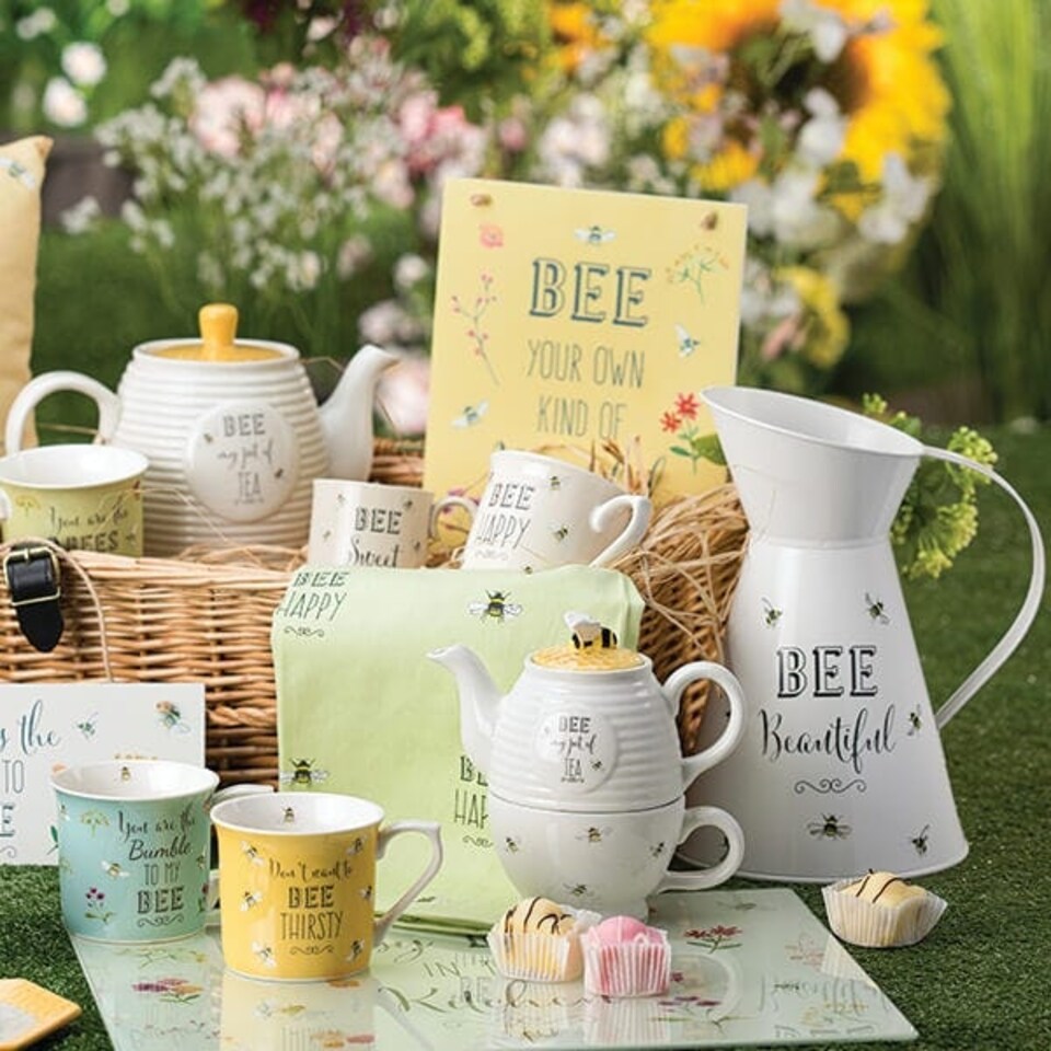 image 1 of English Tableware Company Bee Happy Beautiful Wall Plaque