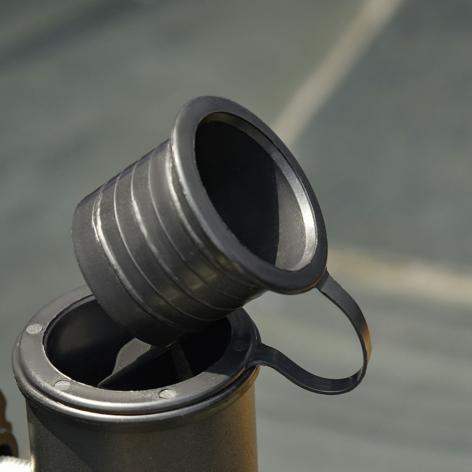image 1 of Outsunny 20KG Square Patio Parasol Base, Fits Φ32mm,Φ38mm,Φ48mm Pole - Black