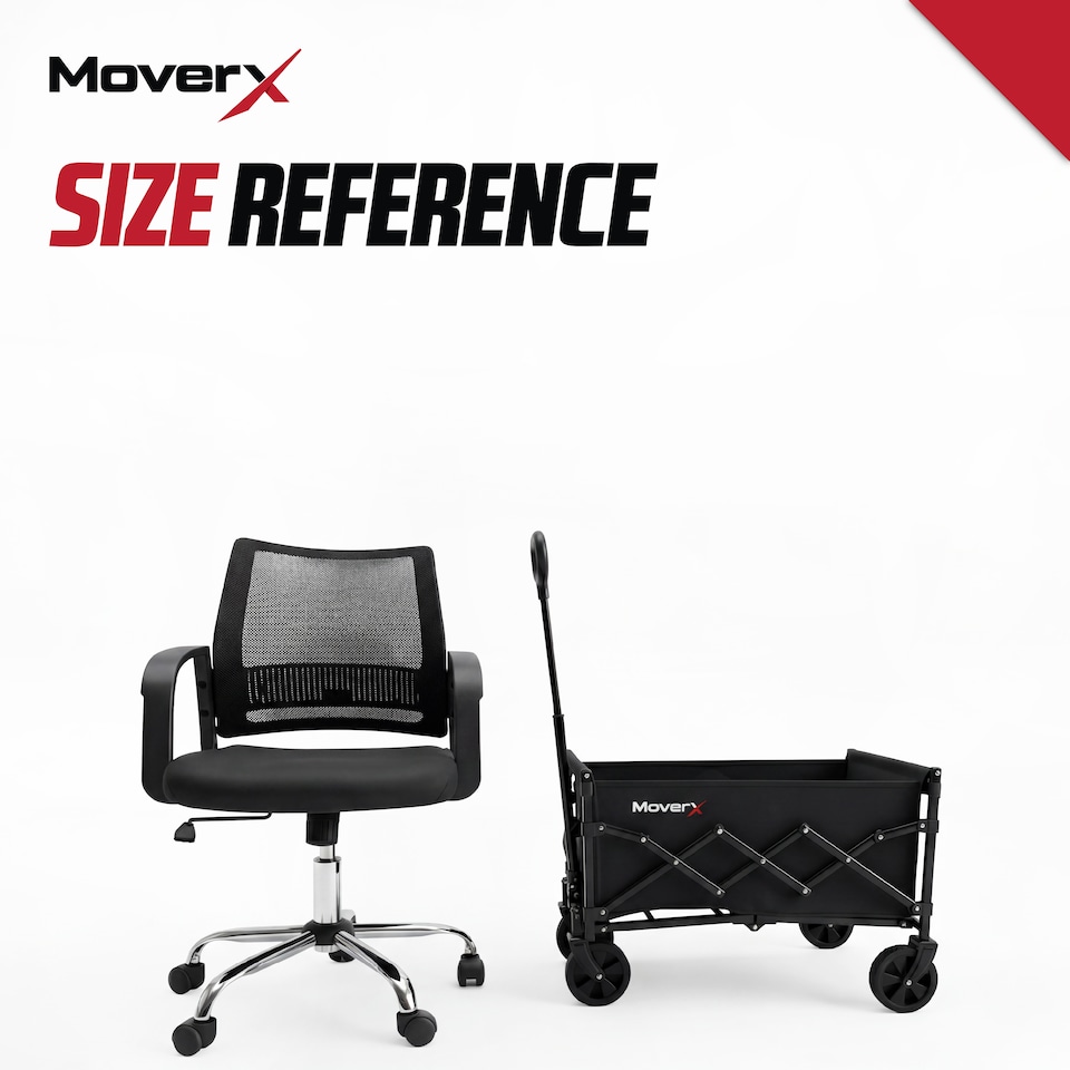 image 1 of MoverX 70L/100kg Festival Trolley, Folding Beach Wagon, Portable Garden Cart, Beach, Outdoor
