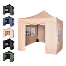 Maximus 3x3m Heavy Duty Pop up Gazebo Marquee Outdoor Patio Canopy Tent With Sides
