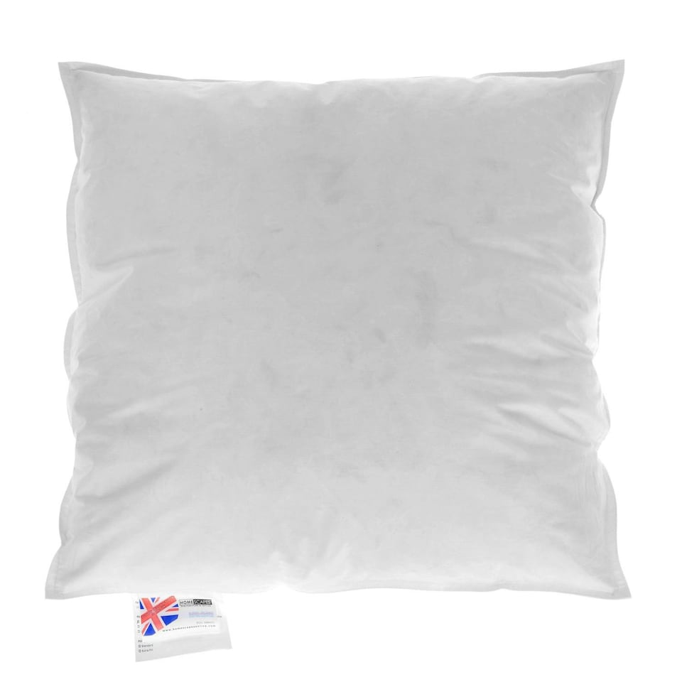 image 1 of Homescapes Luxury Goose Down Cushion Pad Insert Inner 60 x 60 cm (24 x 24 inches) | White | 60 x 60 cm (24 x 24")
