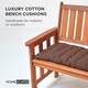 image 2 of Homescapes Garden Bench Cushion Luxury 2 Seater 100% Cotton Indoor Outdoor Seat Pad | Brown | 2 Seater | 1