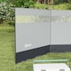image 8 of Outsunny Camping Windbreaks with Clear Windows and Carry Bag, 440 x 140cm, Grey