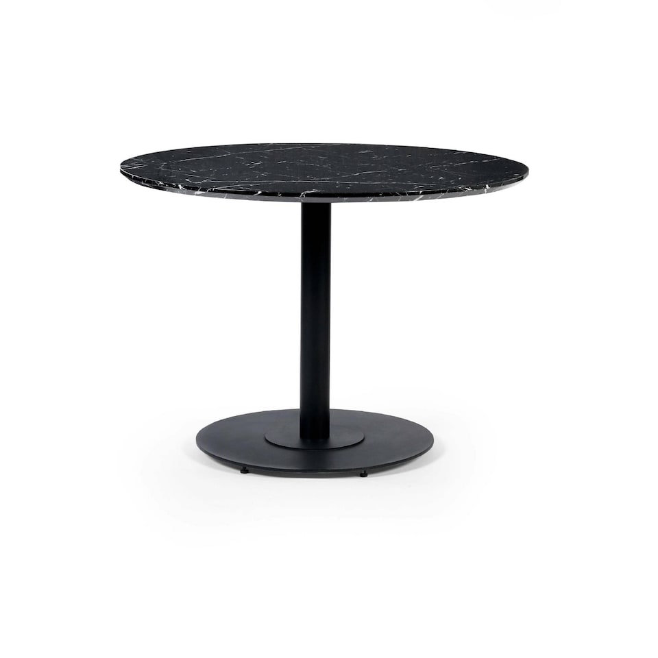 image 1 of Luca 80cm Round Dining Table Black