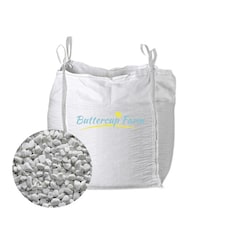 20-40mm Round White Pebbles - Premium Aggregate Bulk Bag - 850 kilos