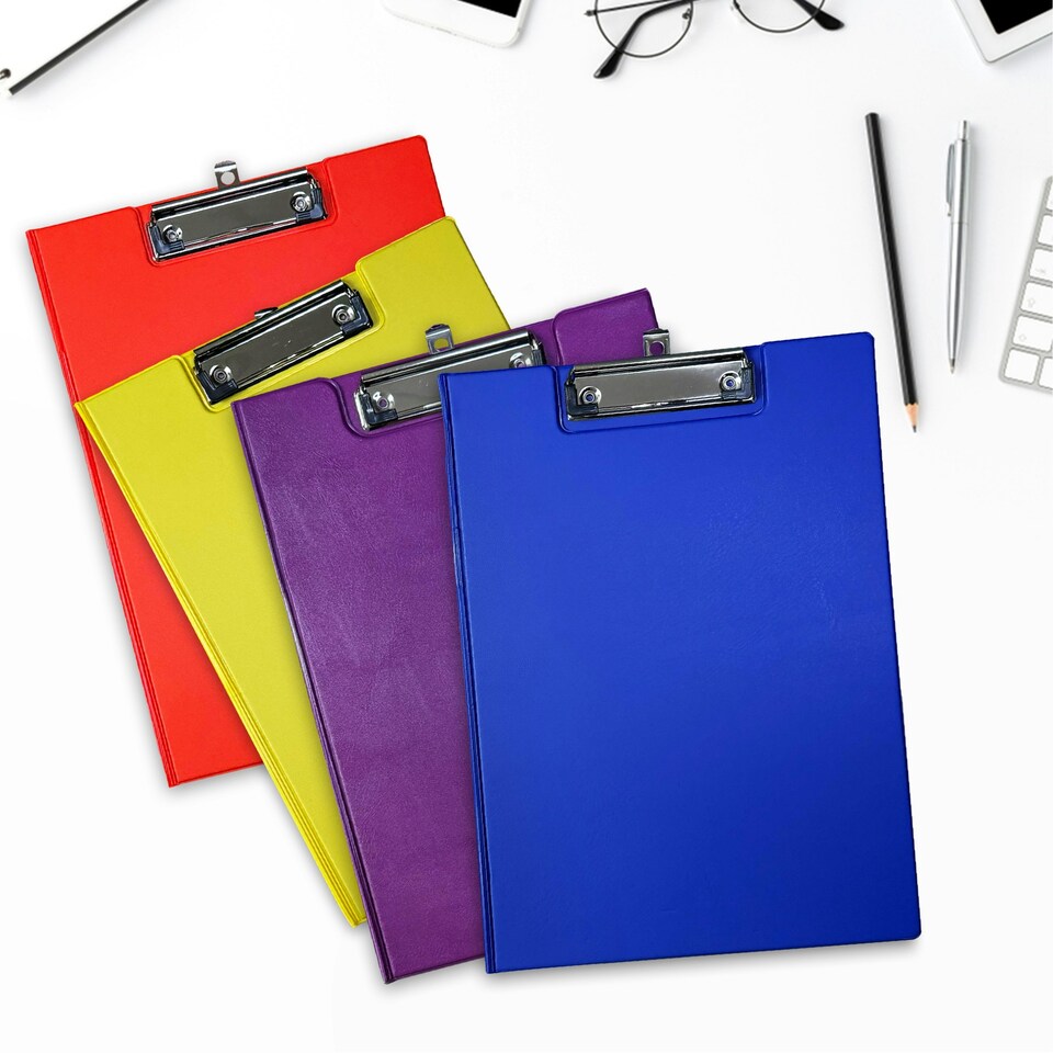 image 1 of Janrax A4 Neon Orange Foldover Clipboard