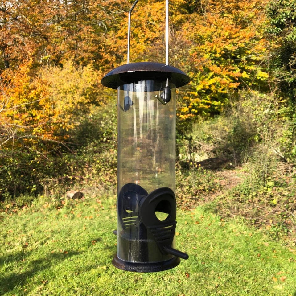 image 1 of Metal Complete Bird Feeding Station with 4 Feeders