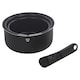 image 2 of Aluminium Induction Stackable Space Saving Pots Frying Pan Set Detachable Handle | Black | Matt Black - 3 Pcs Frying Pans