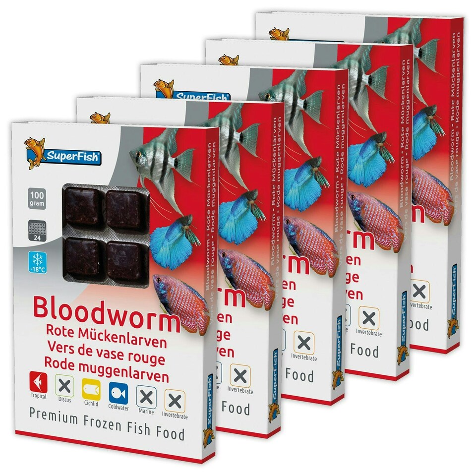 image 1 of Superfish Frozen Bloodworm Clear