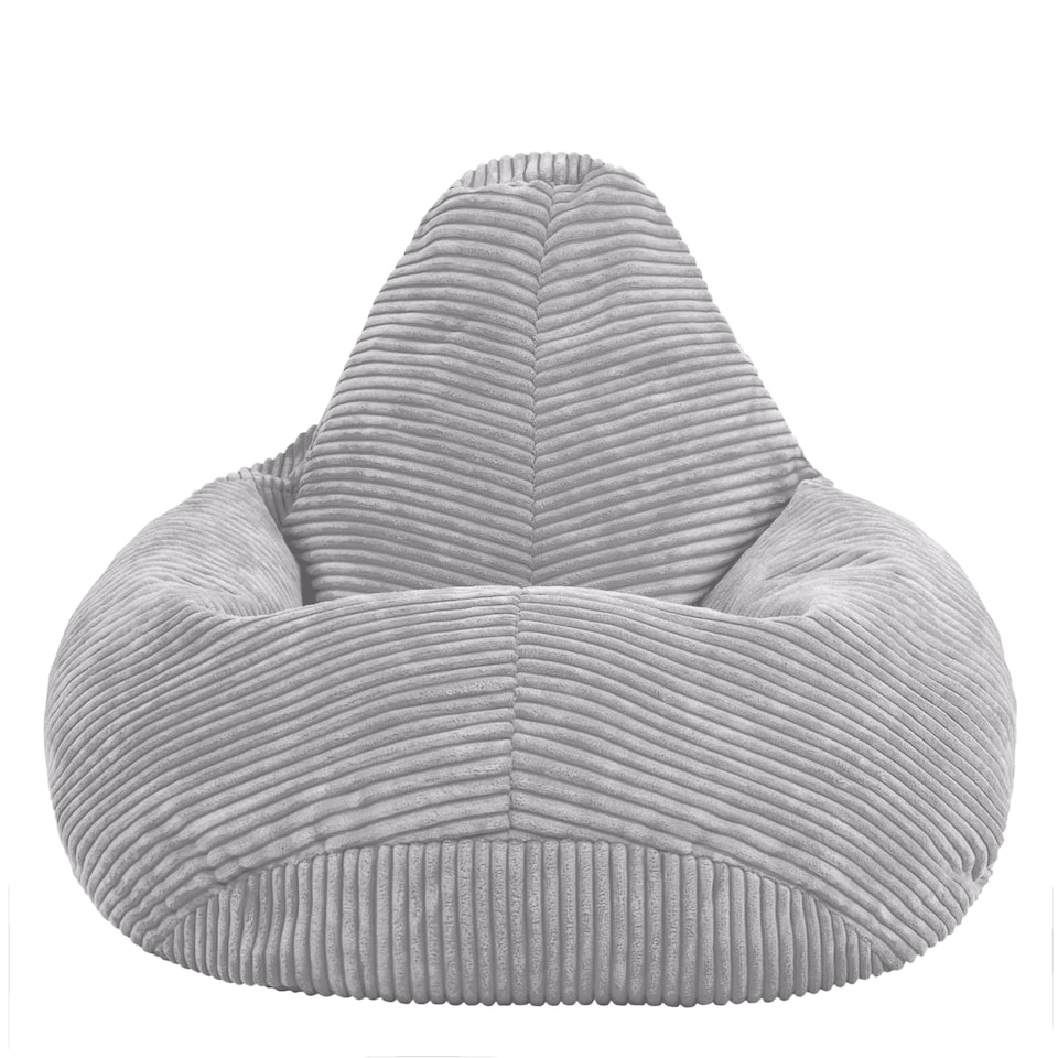 image 1 of Dalton Kids Beanbag Corduroy Light Grey Set of 2 | Grey | Light Grey | M | 2