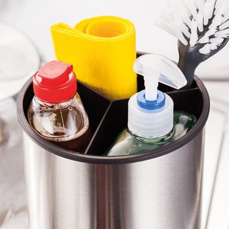 image 1 of Stellar Stainless Steel Sink Caddy Rotating