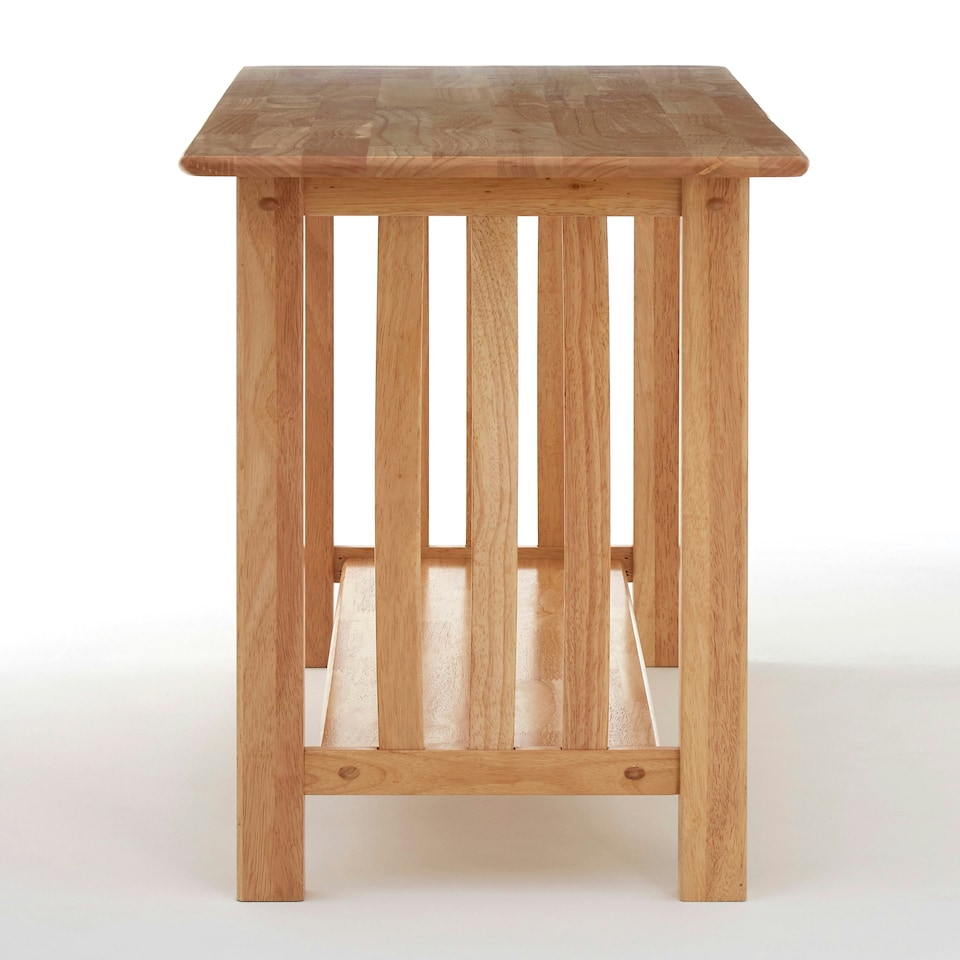 image 1 of Interiors by Premier Contemporary Rectangular Console Table, Natural Wood Console Table, Modern Wood Hallway Console Table Cream