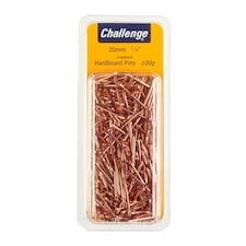 Challenge Copper Plated Hardboard Pins 20mm 100g - One Colour - One Size