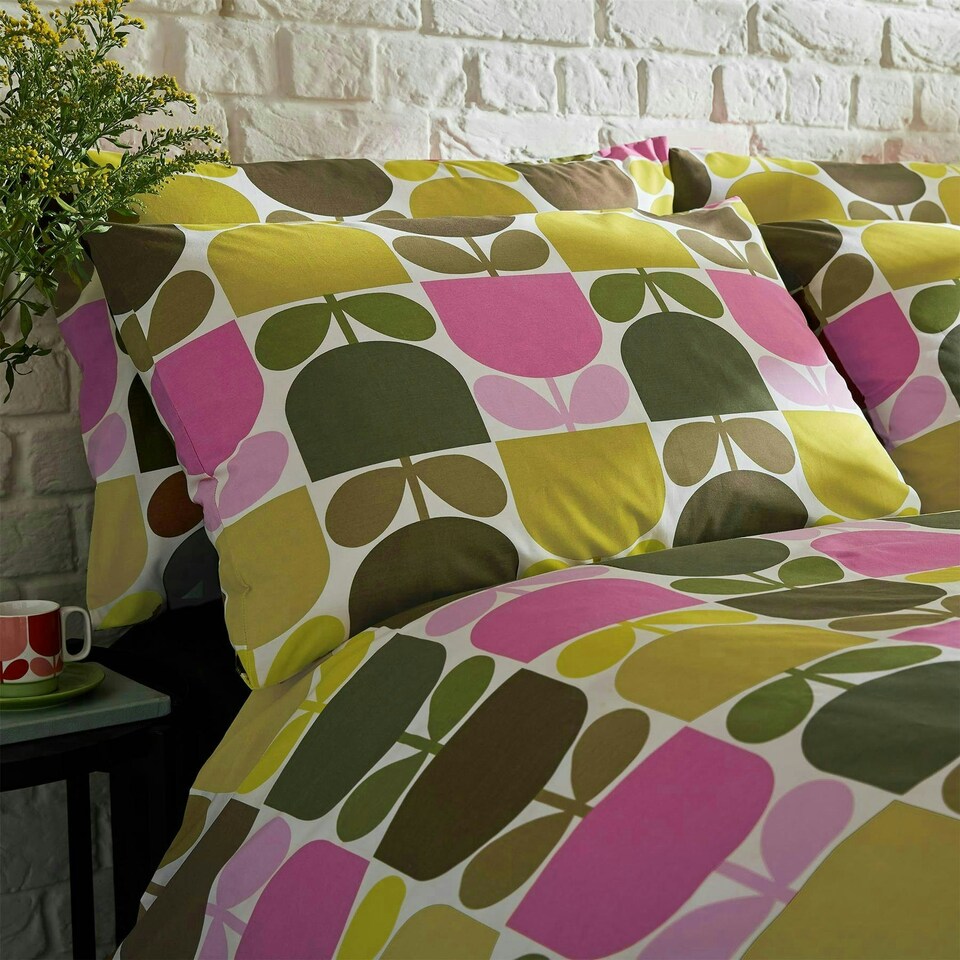 image 1 of Orla Kiely Multi BLOCK Stem Standard Pillowcase Pair