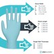 image 2 of Unigloves Aqua Blue (Opal) Pearl Box of 1000 Nitrile Gloves - Medium | Blue | Opal | 1000