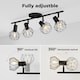 image 5 of EMITTO 4-Way Spotlight Ceiling Light Adjustable Vintage Black Metal E14 Fixture
