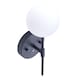 image 2 of Matt Black Wireless Rechargeable Touch Dimmable Wall Light with Opal White Shade | Black