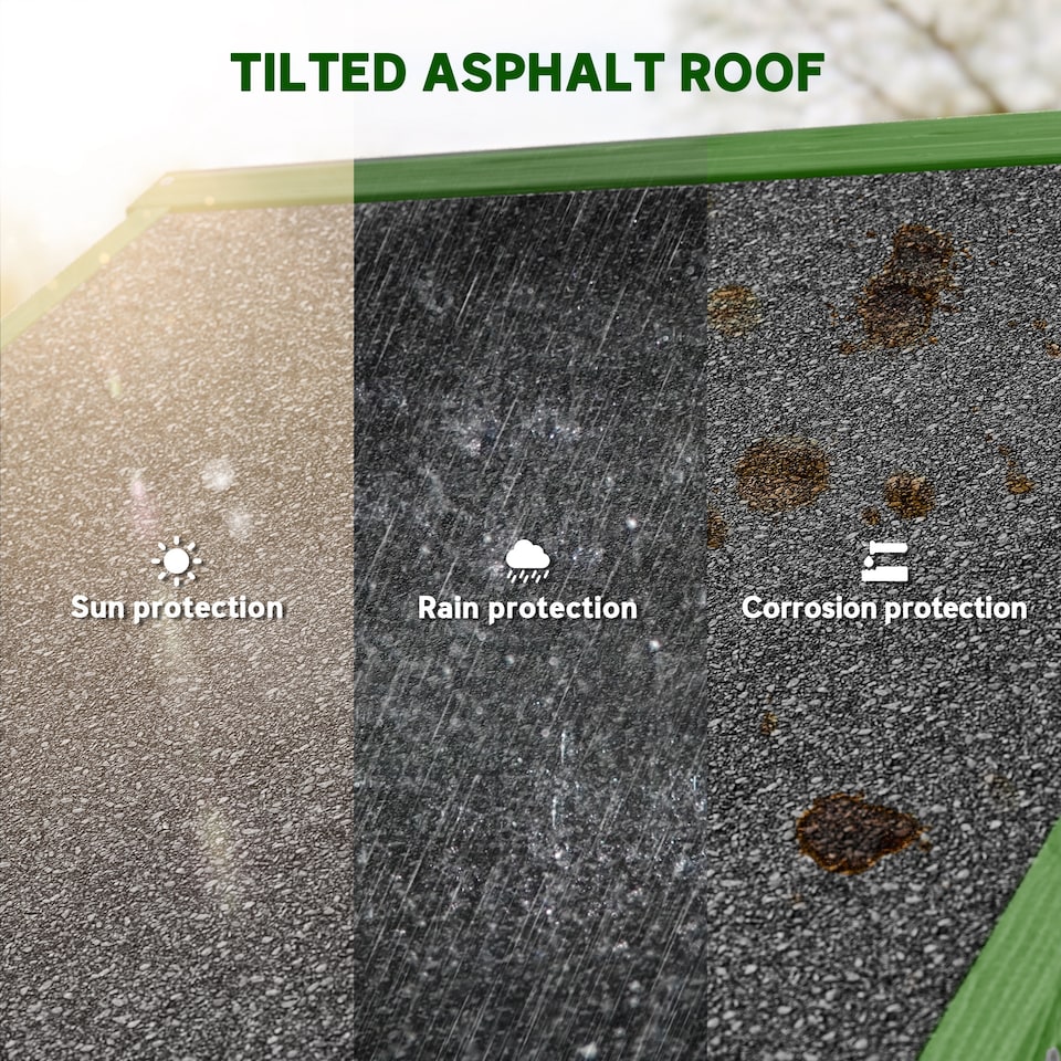 image 1 of Outsunny Small Shed, Tall Slim Wooden Garden Shed with 3 Removable Shelves and Roof Hatch, Compact Outdoor Tool Storage Cabinet with Asphalt Roof and Door Latch, 77 x 54.2 x 179 cm, Green