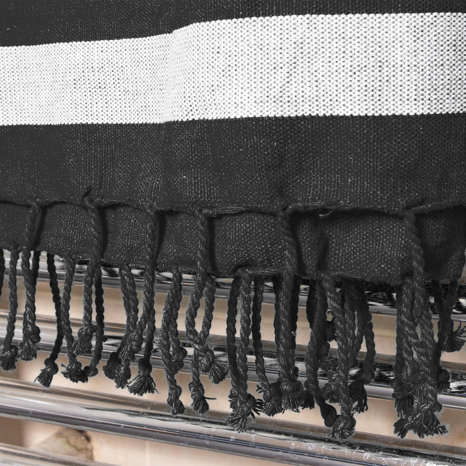 image 1 of Nicola Spring Deluxe 100% Cotton Turkish Beach Towels - 160cm x 90cm - Charcoal - Pack of 2 | Grey | Charcoal