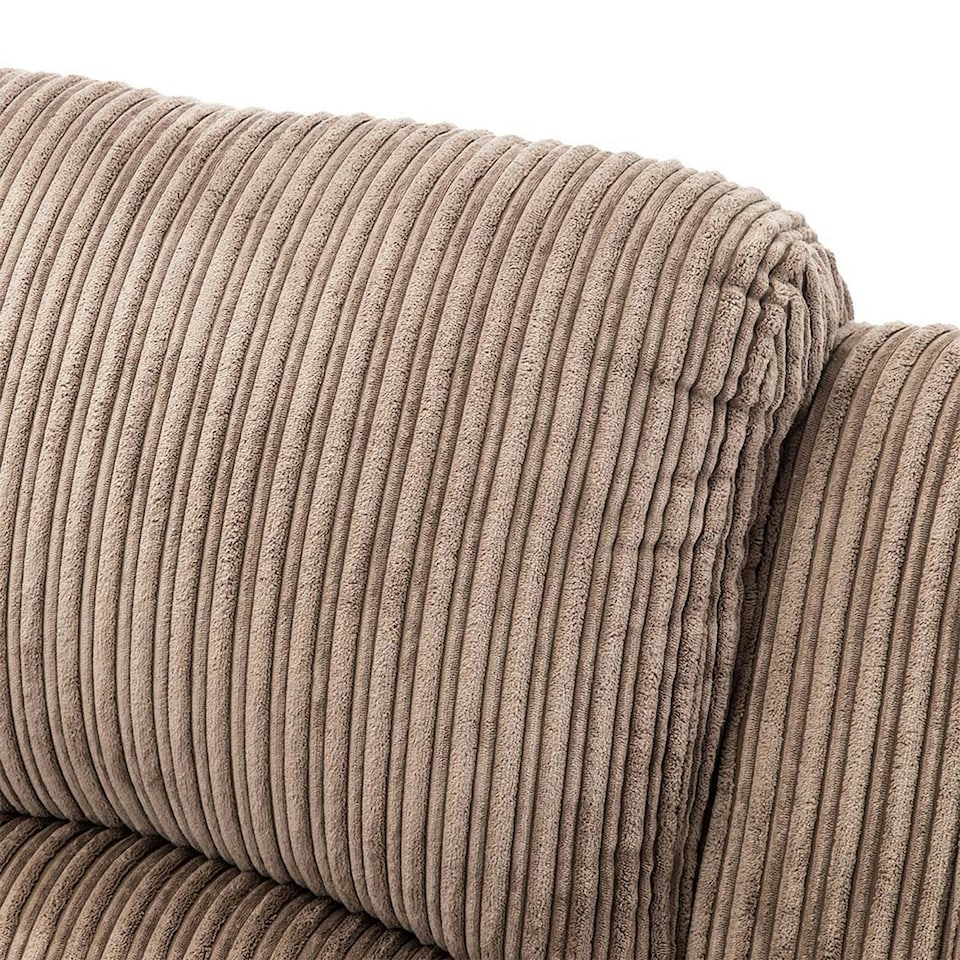 image 1 of Postana 2 Seater Manual High Back Jumbo Cord Fabric Recliner Sofa (Brown)