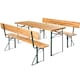 image 1 of Picnic Table and Benches Franz II - 1 table and 2 benches, foldable, with backrests