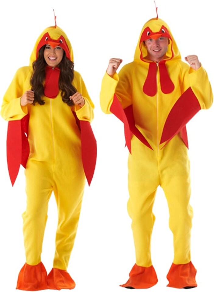 Mens Chicken Fancy Dress Costume Halloween Funny Animal Stag Party Adults Outfit(XL)